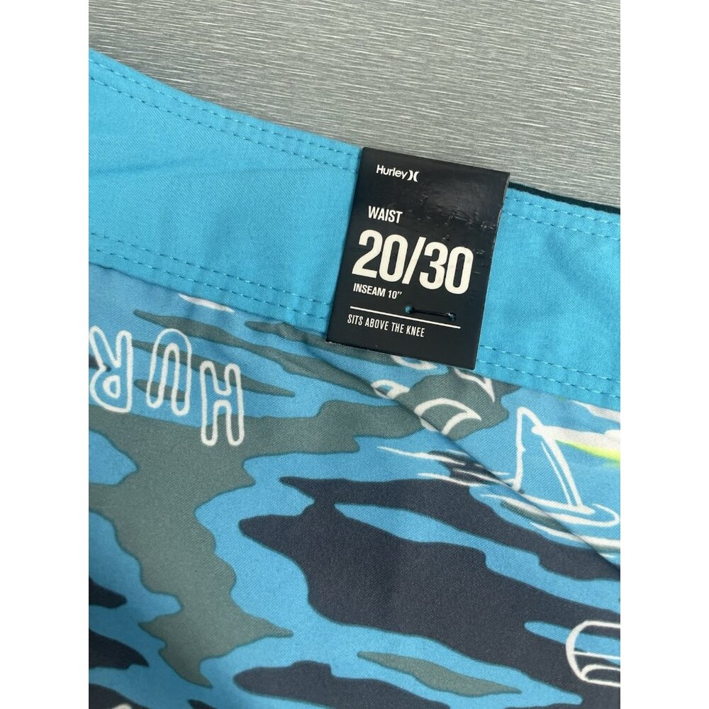 HURLEY BOY'S DOODLE PARADISE BOARDSHORTS SIZE 20/30 INSEAM 9" - Picture 5 of 12